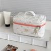 Fashion Blue Bow Women Cosmetic Bag Travel Pouch Large Capacity Makeup Bag 3 Type Zipper Storage Handbag Gifts