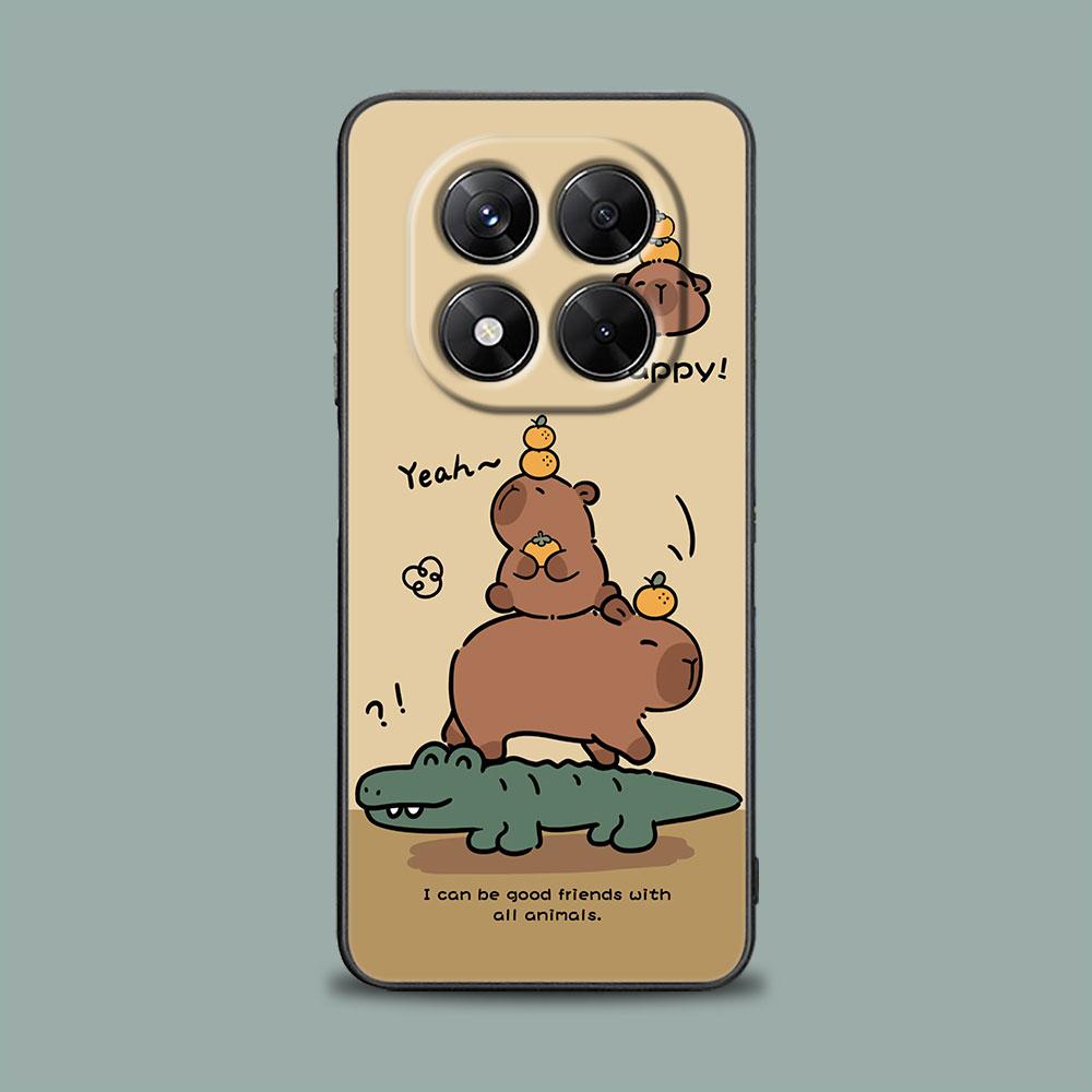 Phone Case for Xiaomi Redmi 15C 14C 12C 13C 4G Redmi Note 15 14 13 12 11 10 Pro Plus 5G 12S Silicone Soft Cover Capybara Cute