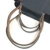 HERMES Kabak Elan PM Shoulder Bag Tote Bag Leather/Canvas Dark navy