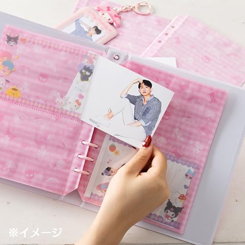 Sanrio (SANRIO) L-Size Photo Pocket Album (Enjoy Idol) Sanrio Characters PVC, Approx. 18cm W x 3.3cm D x 22cm H, 6-Hole Type, 12 Sheets (48 Pockets),