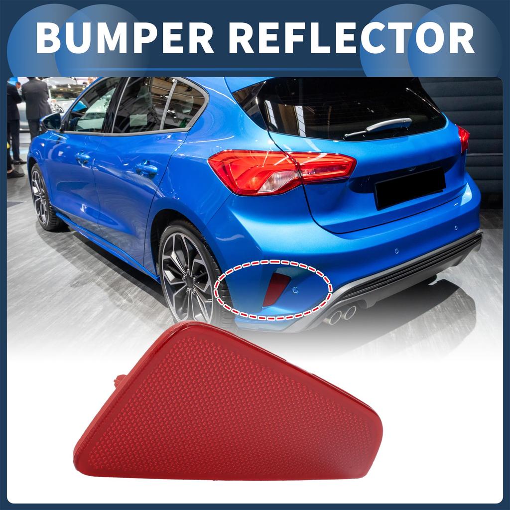 INFINAUTO Rear Left Bumper Reflector Side Marker for Ford Focus MK4 2018-2023, Part Number JX7B13B415EA, Durable Plastic Red