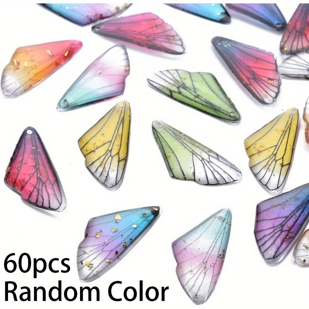 20/40/60pcs Butterfly Wing Pendant Dragonfly Insect Resin Pendant, Used for DIY Earrings, Bracelets, Jewelry Making
