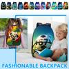 Large Capacity Soccer Print Backpack Durable School Bag with Multiple Compartments Adjustable Shoulder Straps and Front Pocket for Daily Use