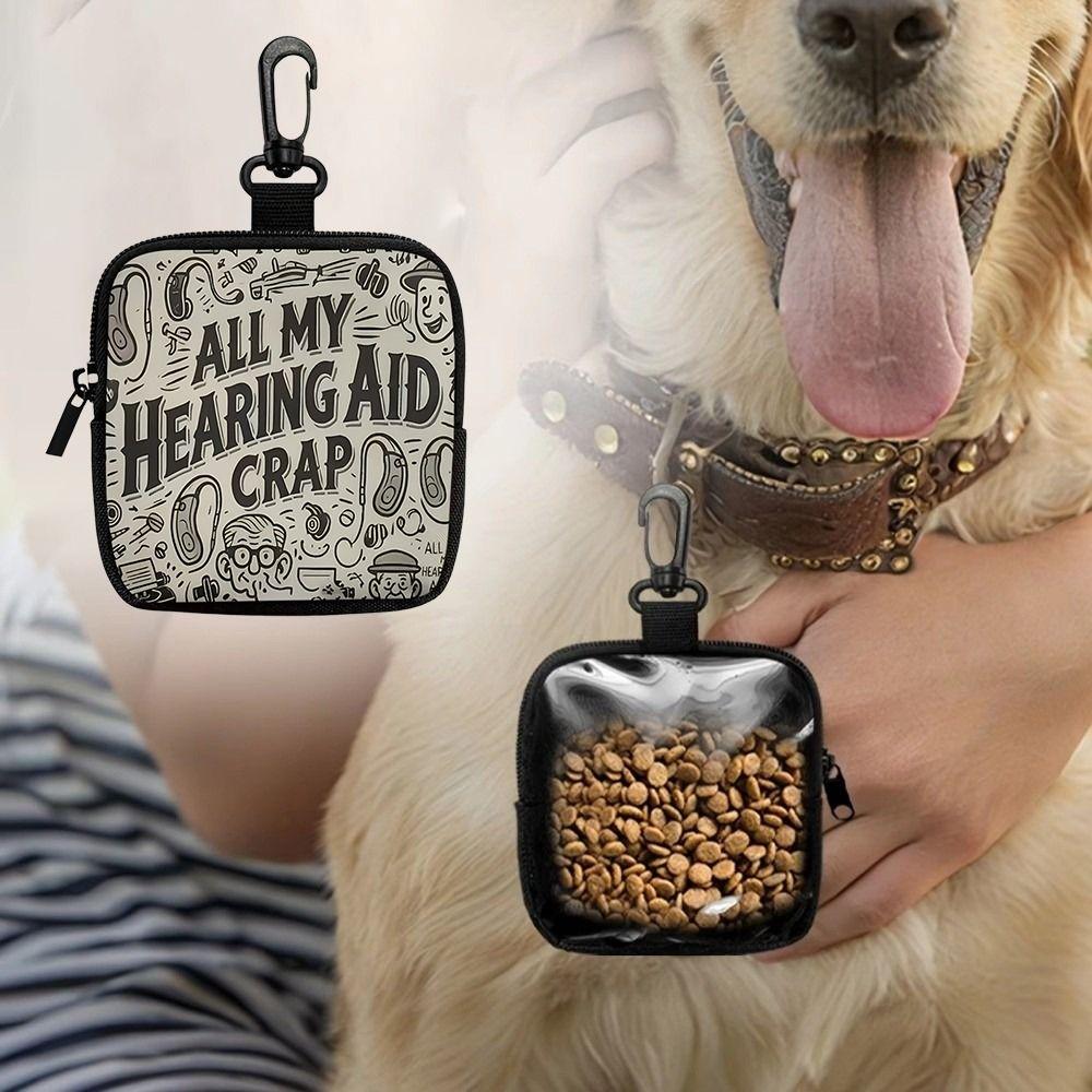 Mini Size Dog Treat Pouch Lightweight Portable Pet Training Pouch Leak-proof Zipper Closure Pet Snack Pouch Outdoor