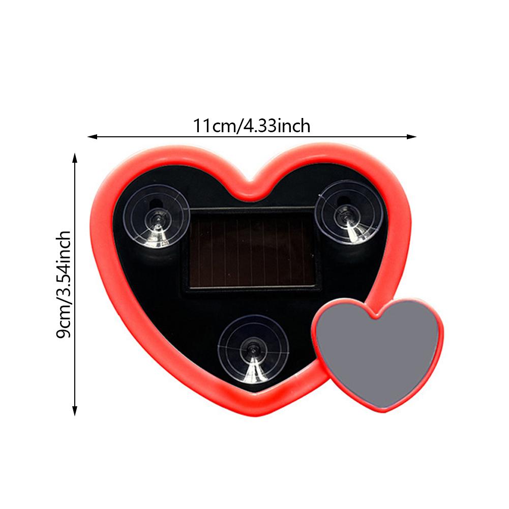 Dual Heart Shape LED Solar Car Interior Atmosphere Light USB Powered Neon Window Decorative Lamp Auto Decor Accessories