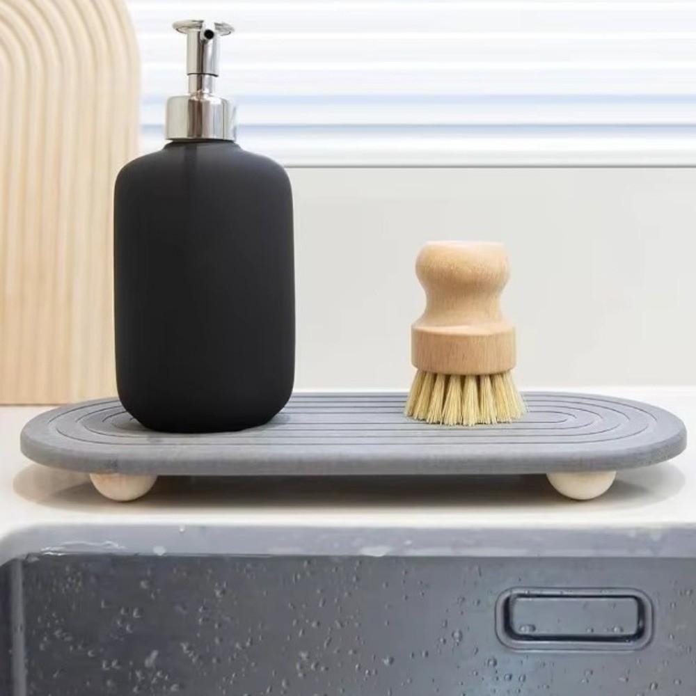 Diatomaceous Diatom Mud Sink Tray Molds Resistant Moisture Wicking Tray Draining Board Bathroom