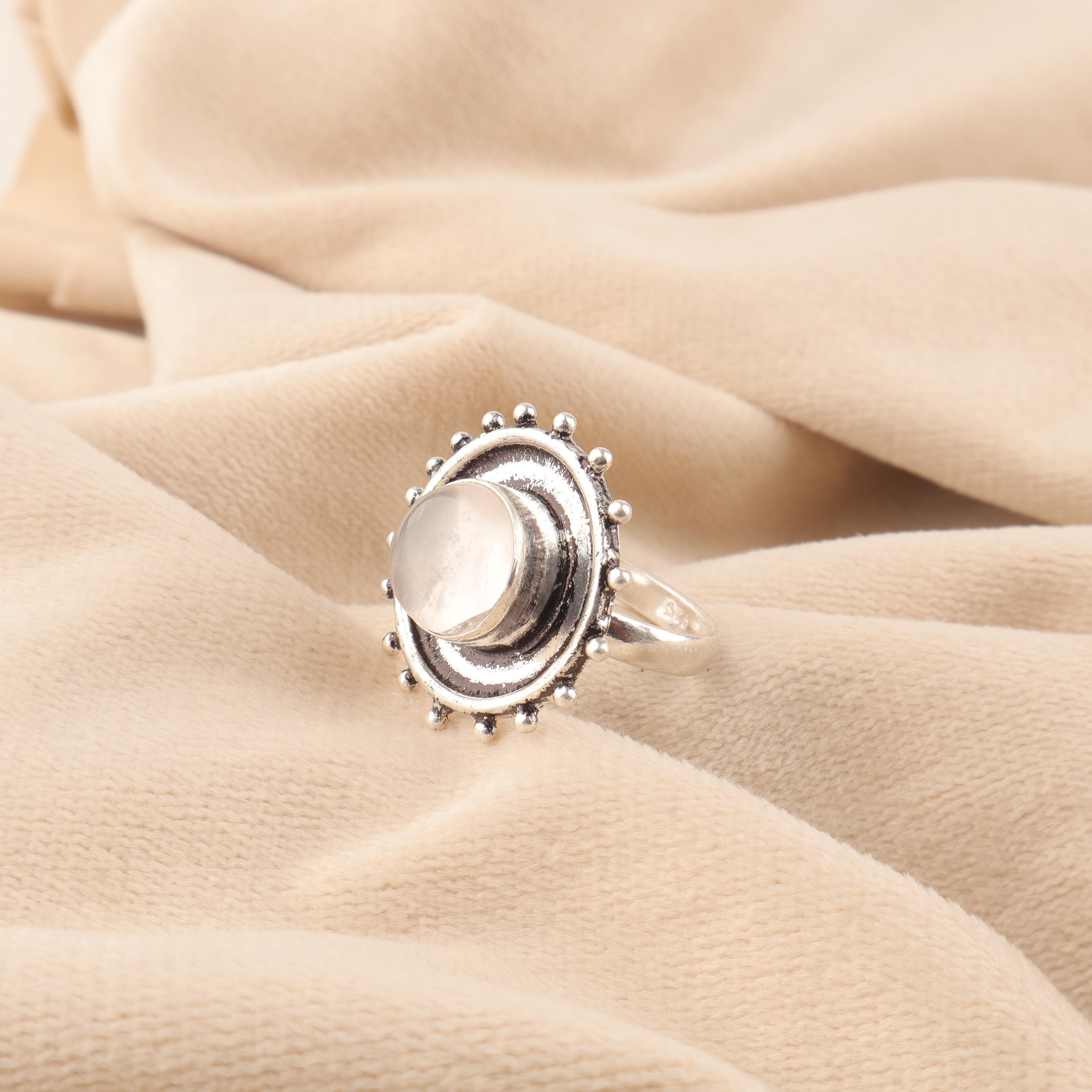 

Ювелирные изделия из розового кварца, кольцо из серебра ручной работы, духовное кольцо из стерлингового серебра 925 пробы, подарок в стиле бохо для бабушки 12 розовый