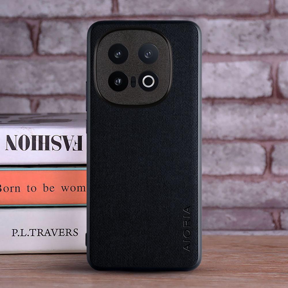 Luxury Textile Leather Case for Vivo iQOO 15 13 12 V40 V60 V50 Lite X80 Pro X200 FE 5G cover  case