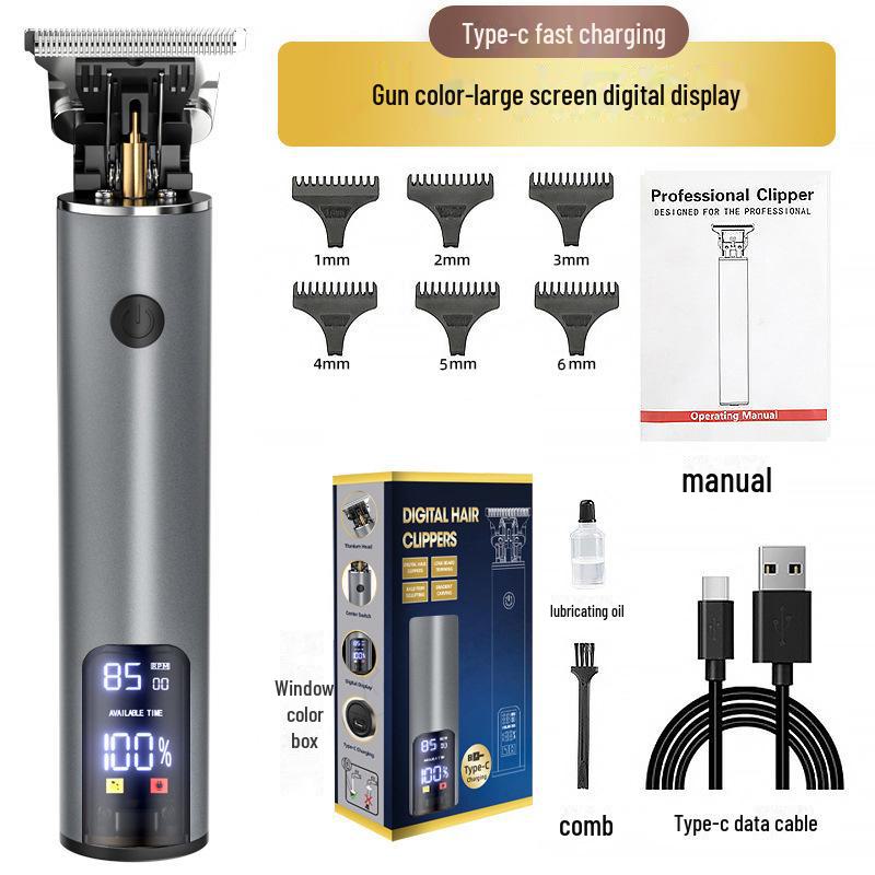 Electric Hair Clipper T9 for Shaving and Haircuts – Perfect for Oily Hair and Bald Heads.