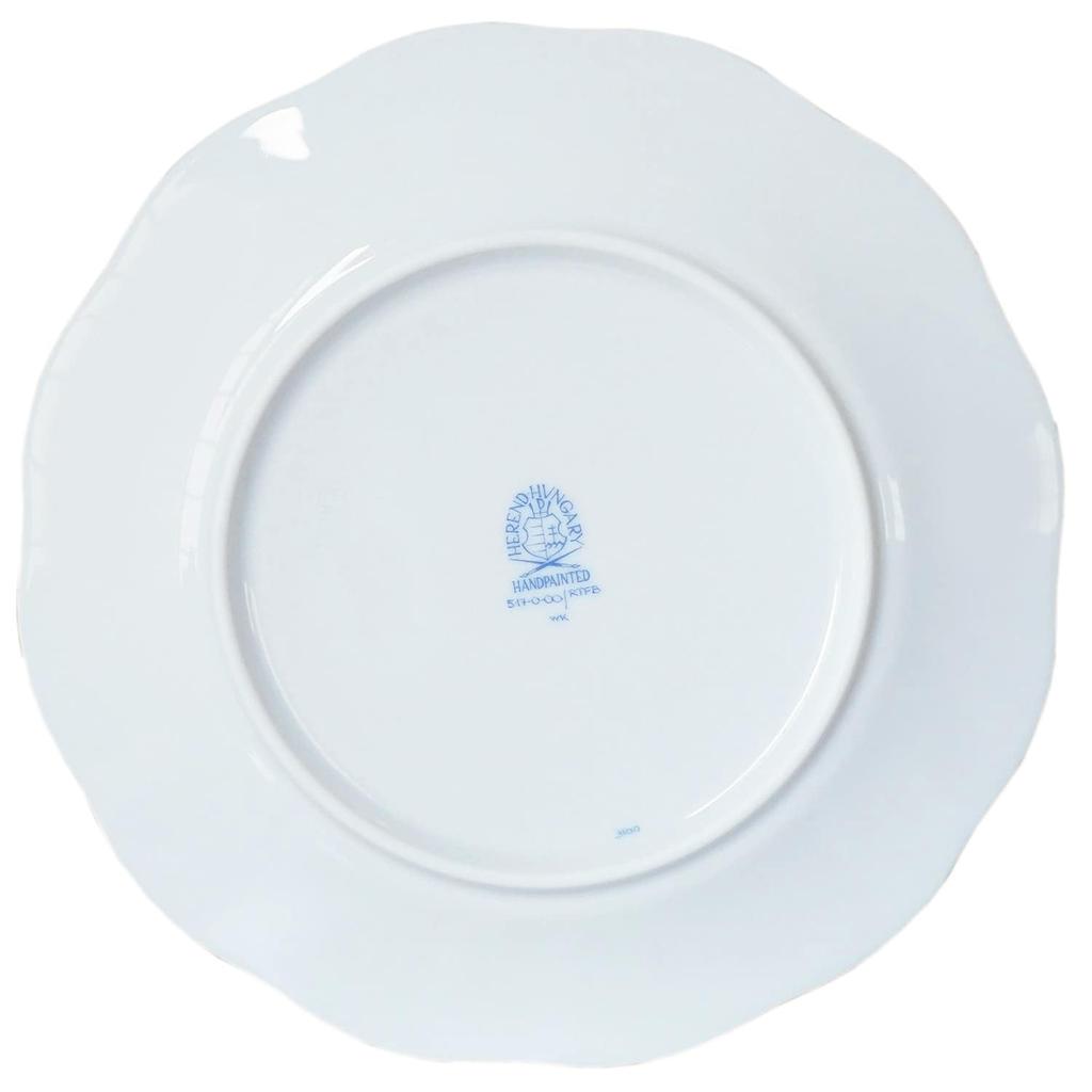 Talerzyk deserowy Herend Róża Tulipán Błękitny Talerz Zastawa stołowa 19cm Naczynie 517000 RTFB [Produkt]
