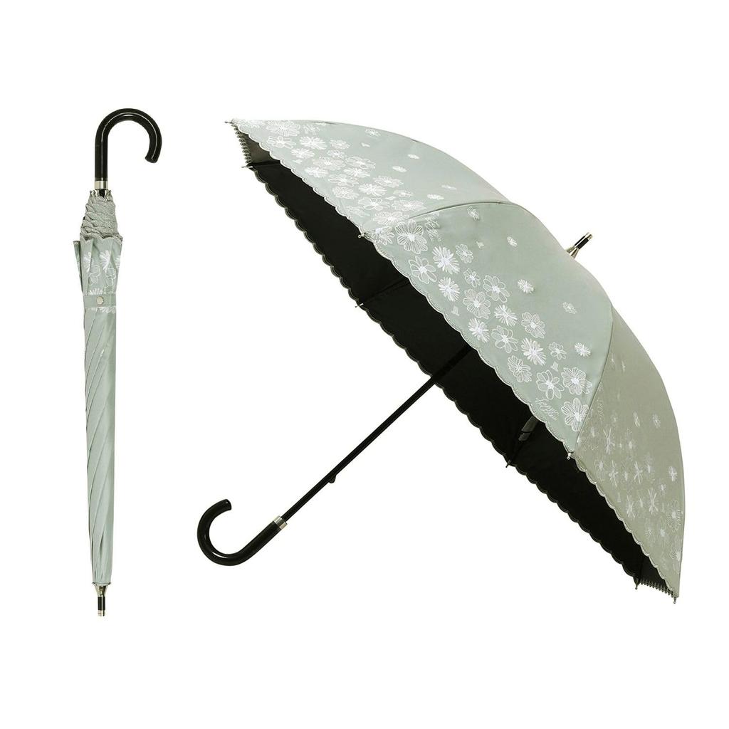Moonbat En Long For Both Sun and Light Heat UV Scala Green [Lanvin Bleu] Parasol, Umbrella, Women's, Rain, First-class Blocking, Blocking, Protection,