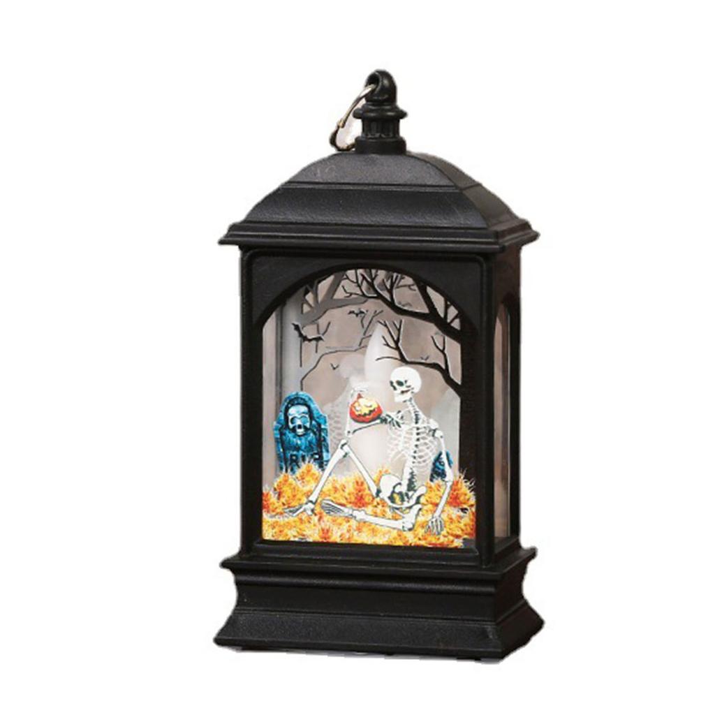Mini LED Lantern for Halloween Decoration Hanging Home Decor Battery Powered