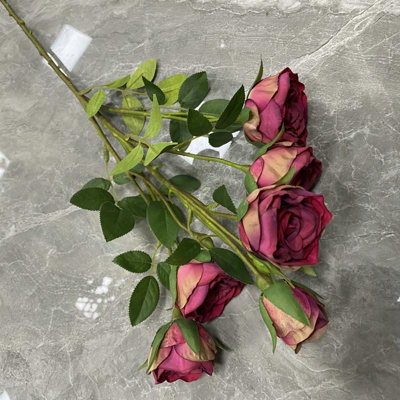 Romantic Wedding Artificial Rose Bouquet With Silk Flowers For Event Decor And Photography Props