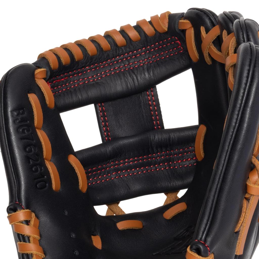 ZETT Youth Softball Ground Gray x Size SS Players Up to 120cm BJG762610 Glove, Hero, All-Around, Right-Handed Throw, Black, (For Tall),