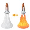 3D Printed Moon Rocket Launch Lamp - Creative LED Spaceship Table Night Light