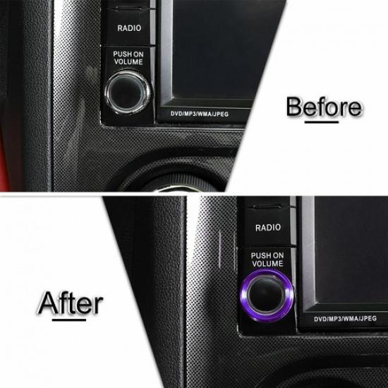 GPS Navigation Switch Knob Cover for Dodge Challenger Aluminium Alloy Purple