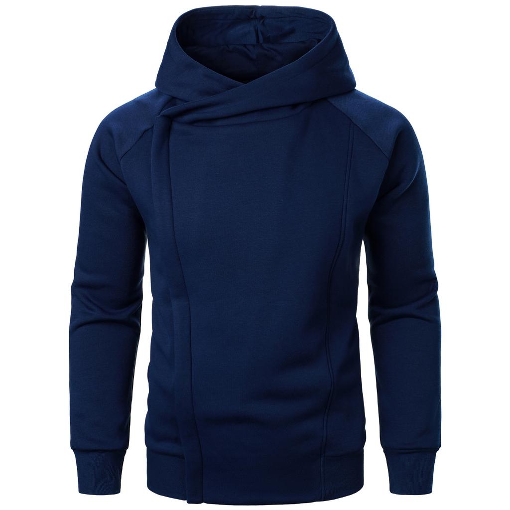 Men‘s Zipper Pullover Long Sleeve Hooded Sweatshirt Tops Blouse