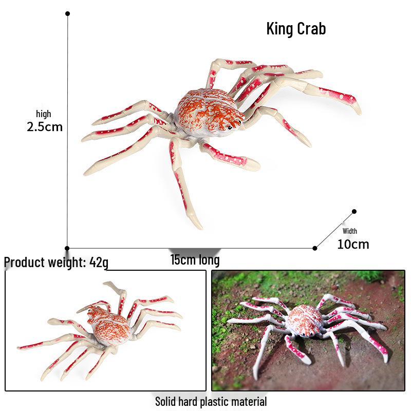 Children s Cognitive Marine Animal Toy - Static Plastic King Crab Tank Decoration