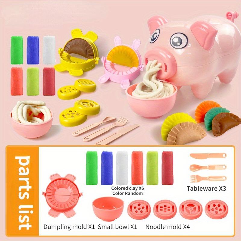 Kids Colored Clay Noodle Machine DIY Play Dough Tools Ice Cream Plasticine Mold Kits Puzzle Toys for Boys Girls Birthday Gift