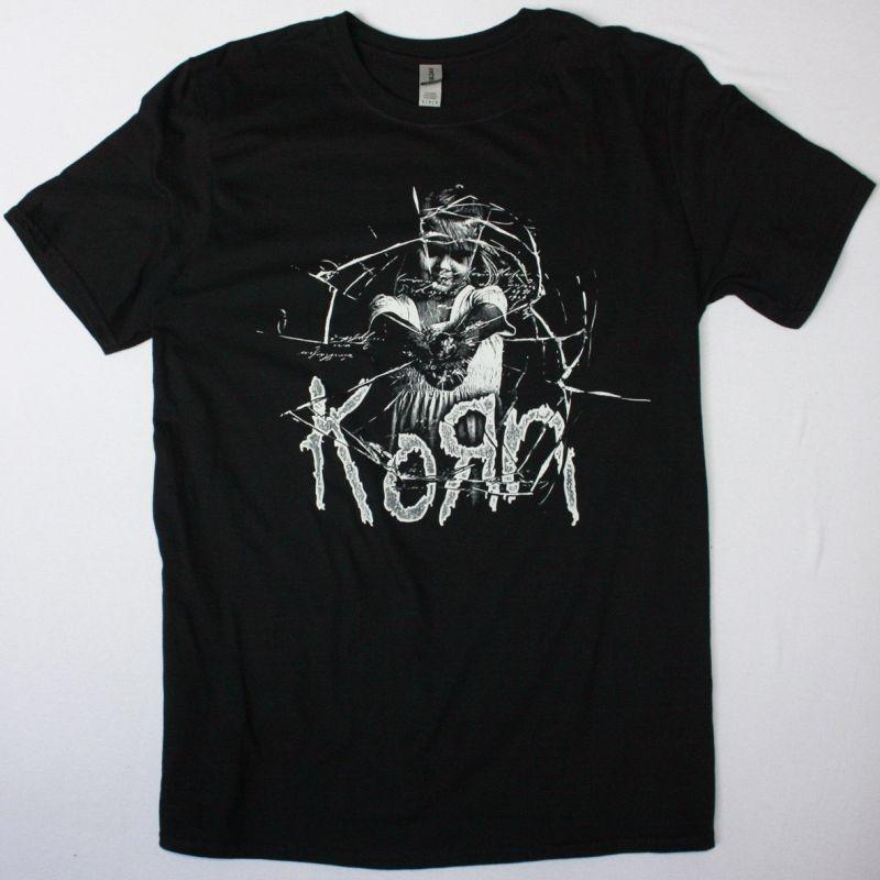 KORN Band CRACKED GLASS Heavy Cotton Black All Size T Shirt For Men C370 Unisex T-Shirt