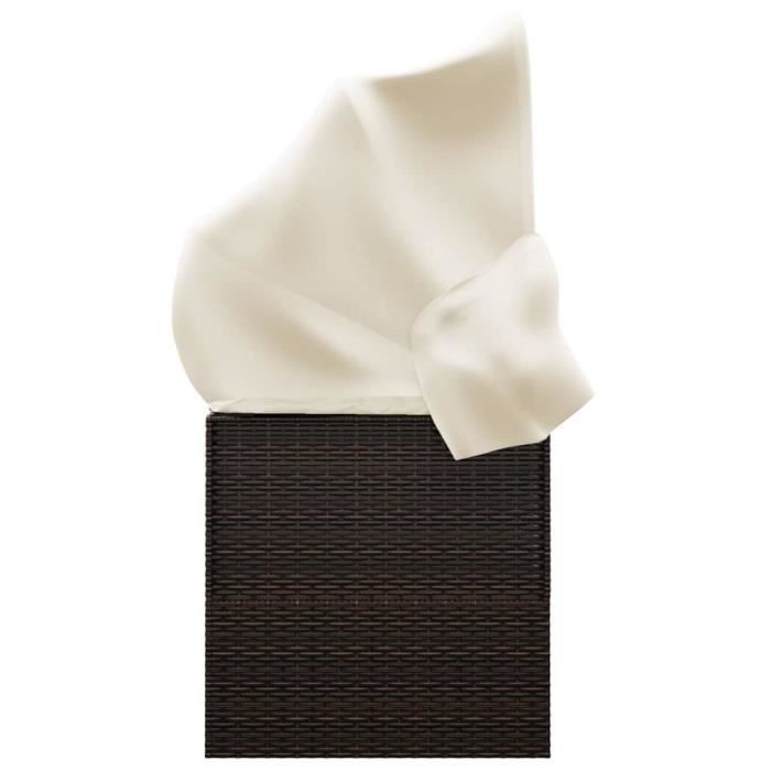 VidaXL Outdoor Daybed with Canopy and Cushions Brown Wicker 319567