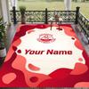 Custom Text Printed Rug Aberdeen FC Non Slip Floor Carpet For Home Room Decor
