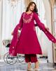 Women Designer Party Wear Top Tunic Kurta Pant Dupatta Set Indian Bollywood Kurti Dress