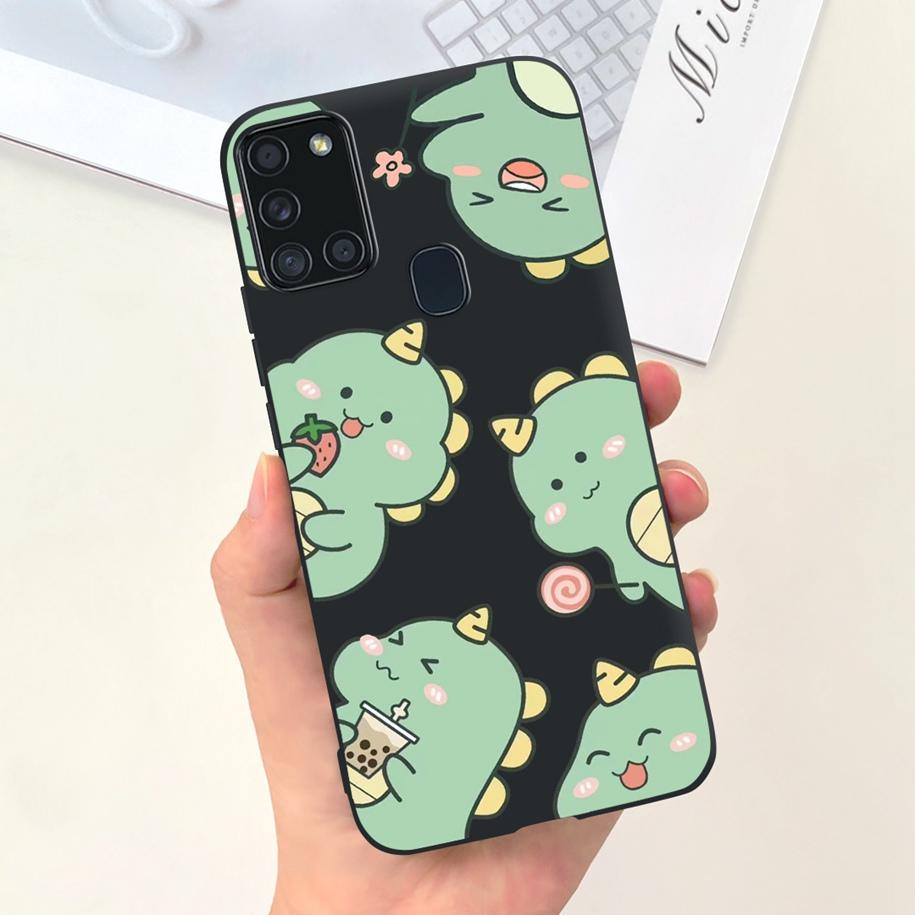 For Samsung A21S Case SM-A217F A 21S Back Cover Fashion Flower Cartoon TPU Soft Silicone Phone Case For Samsung Galaxy A21s Capa