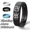 Adjustable Band Vibrating Alarm Wristband LED Digital Display Silent Wrist Shock Bands  Travel Use