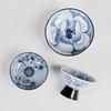 Blue & White Ceramic High-Footed Serving Plate