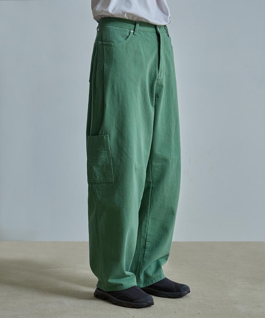 BALLUTE Capenter Side Tuck Pants (Apple Green)