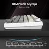 135 Keys Double Shot PBT Light Transmitting Grey OEM Profile Minimalist Style Custom Keycaps for Mechanical Keyboard Keycaps, Shine-Through (Gradient