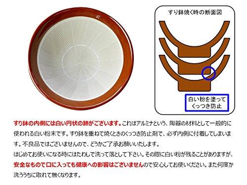 Motoshige Keramik, Iwami Ware Mörser und Stößel Set, Größe 8 (25 cm Durchmesser, mit Stößel), Silikonbasis zum Schutz von Tischoberflächen, Oribe-Stil, Nicht