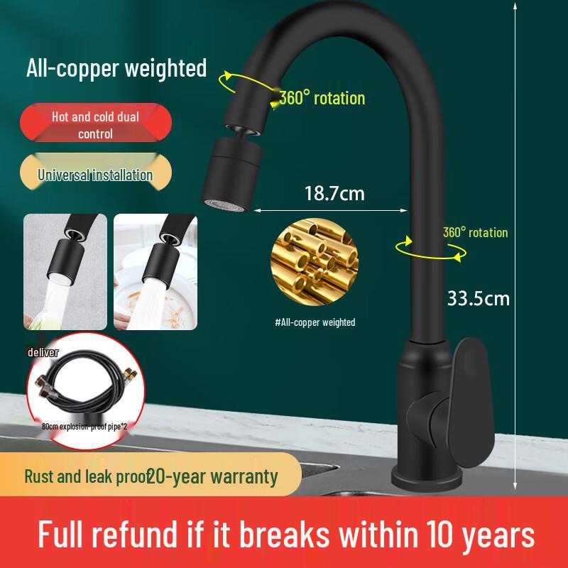 ZISIZ Матовая черная кухонная раковина