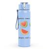 1PC Watermelon Slice Pattern 750ml Color Plastic Sports Water Bottle Leakproof Flip Straw Lid Suitable for Sports Office Home Use