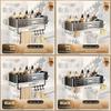 Aluminum Bathroom Storage Rack With Hooks For Shower And Toilet Organizer