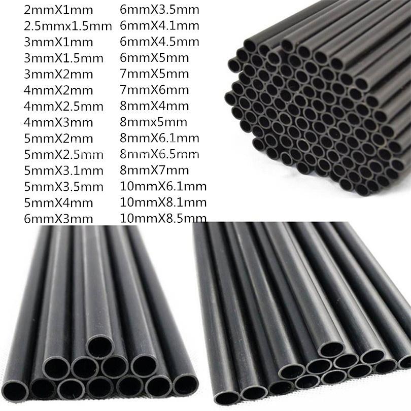 8 unidades/lote Nuevo Tubo de Fibra de Carbono 3K 2mm/3mm/4mm/5mm/6MM/7MM/8MM/10MM para Cuadricóptero Multicóptero (500 mm)