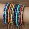 Women's Bracelet Beads Natural Stone Turquoise 2 X 4 Mm Adjustable