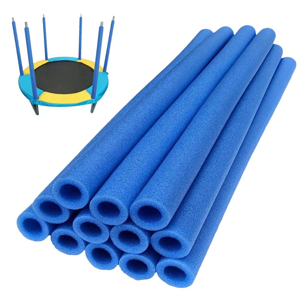 Replacement Trampoline Poles 12 pieces 40cm Round Tube Trampoline Foam Cover Waterproof Tube Padding Replacement Part for Indoor