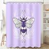 Bee Shower Curtain Nature Floral Pattern Bathroom Decor Vintage Rustic Farmhouse Wall Art Modern Home Decor Wall Hanging