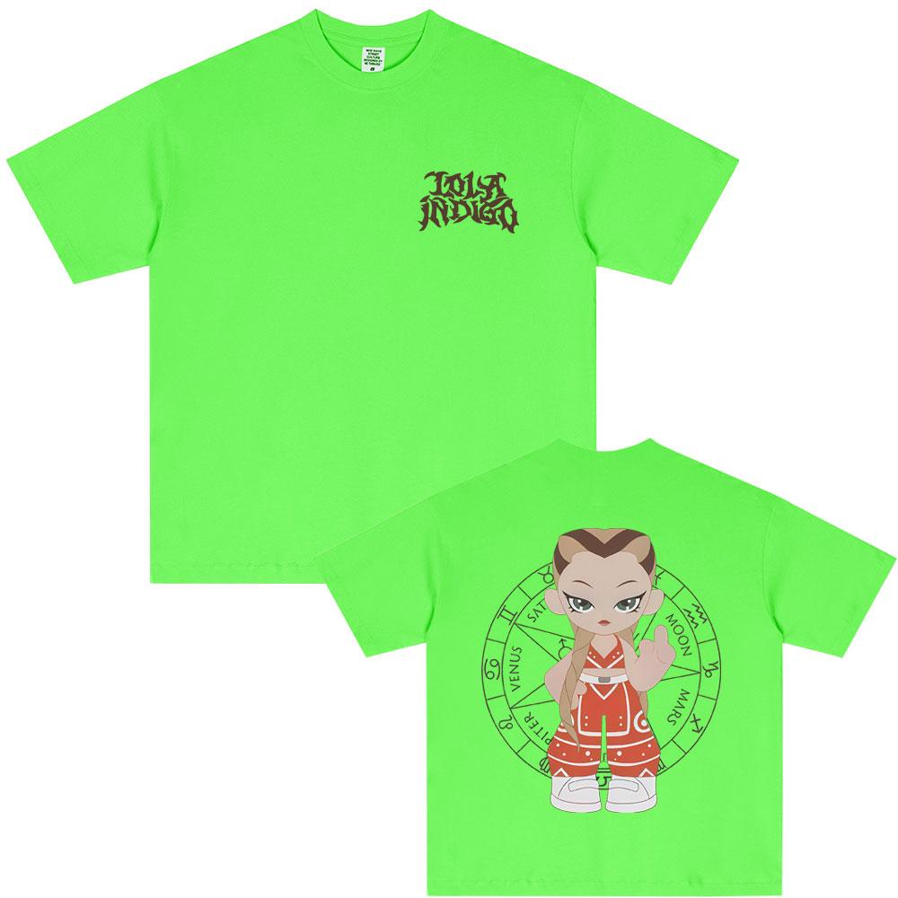 

Lola Indigo 2025 T Shirts Men Women Casual Cotton Vintage Short Sleeve Tee Shirt Fashion Oversized T-shirts Streetwear Unisex 2XL