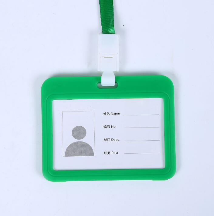 1pcs New Name Credit Card Holders Women Men Bank Card Neck Strap Card Bus ID Holder Students Kids Identity Badge With Lanyard