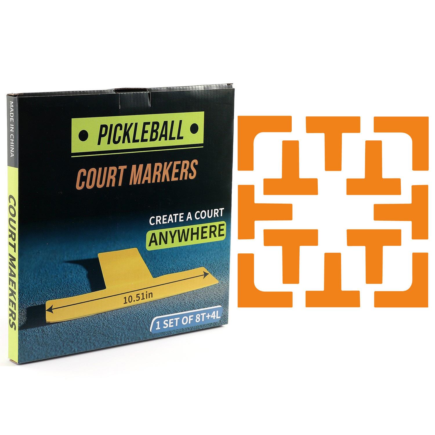 

Easy to Use Sports Court Lines Marker Training Pickleball Marking Set Lines Badminton Tennis помаранчевий