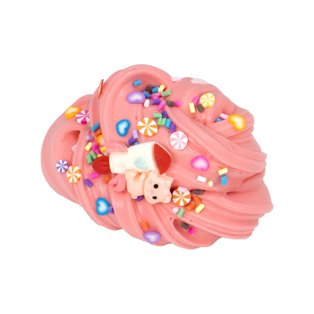 4Pcs Fluffy Stretchy Butter Slime Kit-Scented DIY Super Soft Putty with Charms slime Non-Sticky Birthday Party Favors gift toys