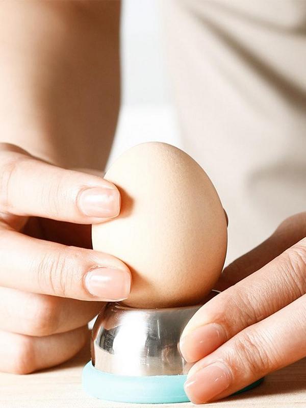 Eierstecher für gekochte Eier Lochstecher Edelstahl Eierpiekser Separator Eiertrenner für Heimküchen-Gadgets