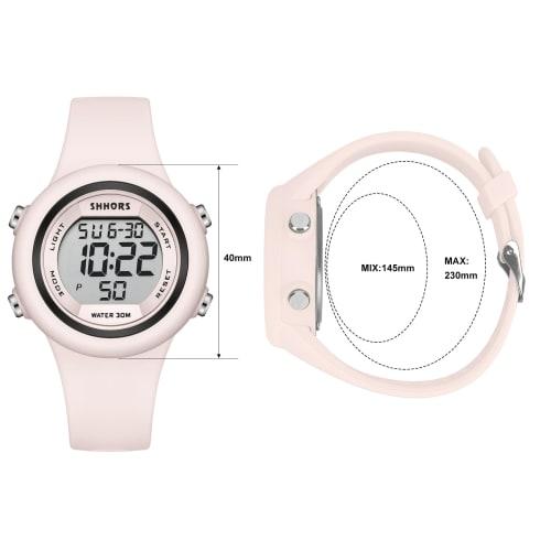 ShunkanSai Digital Wristwatch for Men and Women, Slim Fit, Sports Watch, Easy To Read, Multi-Function, Date, Day of the Week, Alarm, LED Display, Wate