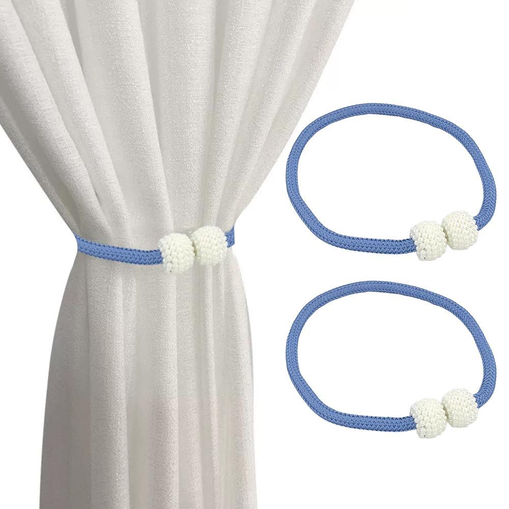 2PCS Magnetic Buckle Magnetic Curtain Clip Hanging Ball Curtain Rope Holders  Home Decor