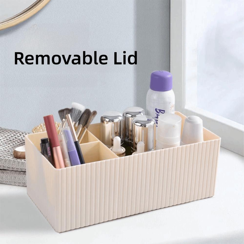 3 Compartments Napkin Holder Removable Lid Desktop Organizer Modern Tissue Dispenser  Bedroom