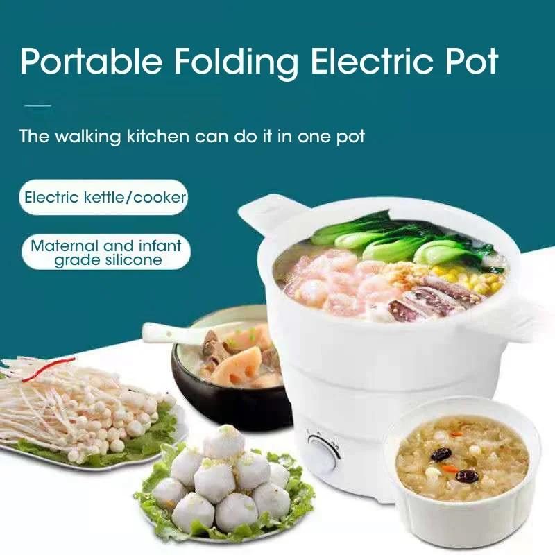 Multi Portable Foldable Silicone Pot For Travel Kettle Electric Cook Hot Pot Water Boiler Camping Folding Electric Pot