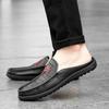 Men'S Sandals Wear Half Slippers For Men Genuine Leather Mens Shoes Summer Breathable Luxury Shoes Casual Loafers Man Moccasins